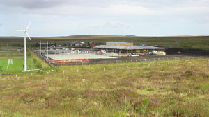 Sgoil Ur An Taobh Siar by August 2011, with the football pitch and wind turbine adjacent